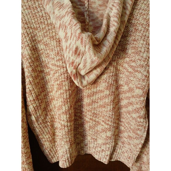 SO Goods For Life WOMENS Med  Long Sleeve Hoodie Cropped Pink/White Marle NWT - Picture 8 of 16